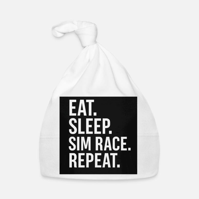 EAT.SLEEP.SIM RACE.REPEAT Baby Bio-Mütze