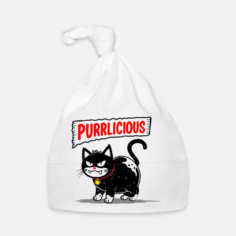 Cat Purrlicious Organic Baby Cap