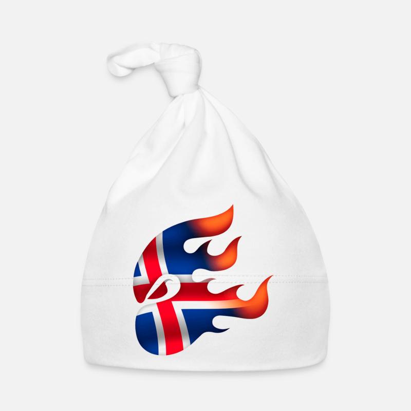 Drapeau de l’Islande - Islande - Ninja Bonnet bio Bébé