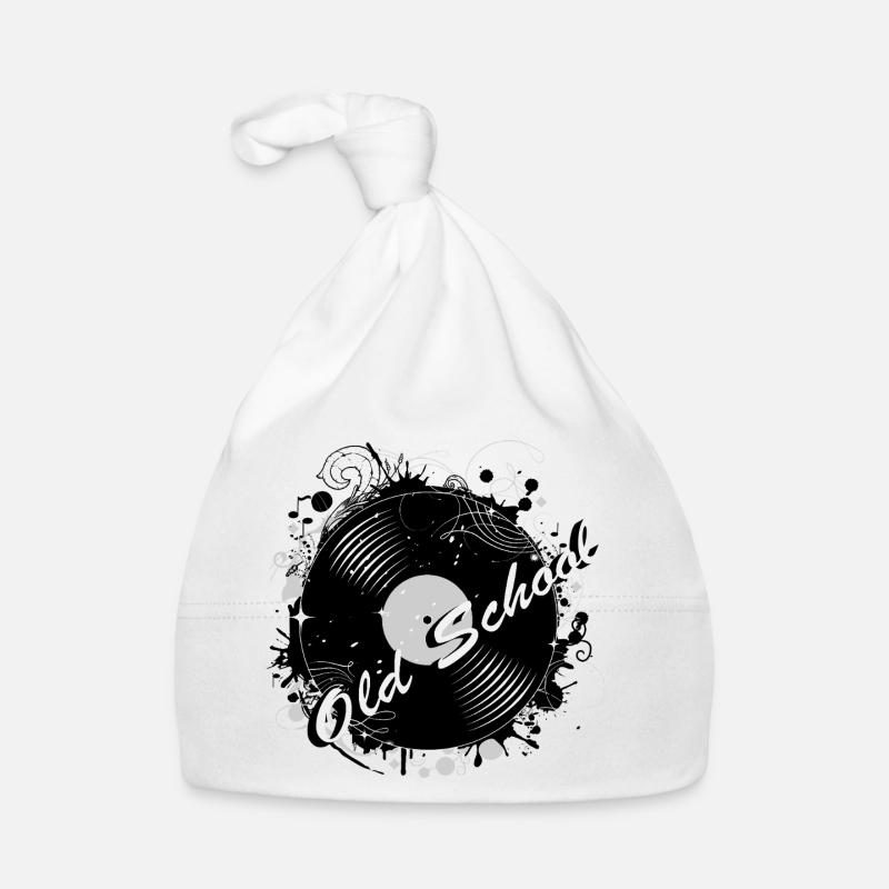 Old School Vinyl Record – Retro Design with Style Organic Baby Cap