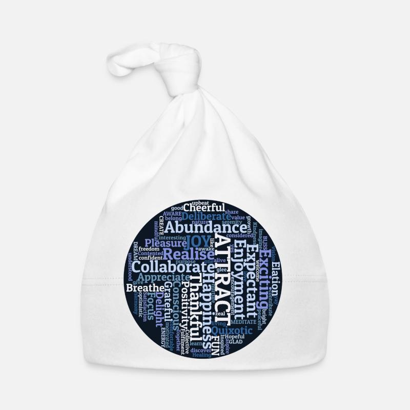 Inspirational Mindfulness Word Cloud Organic Baby Cap