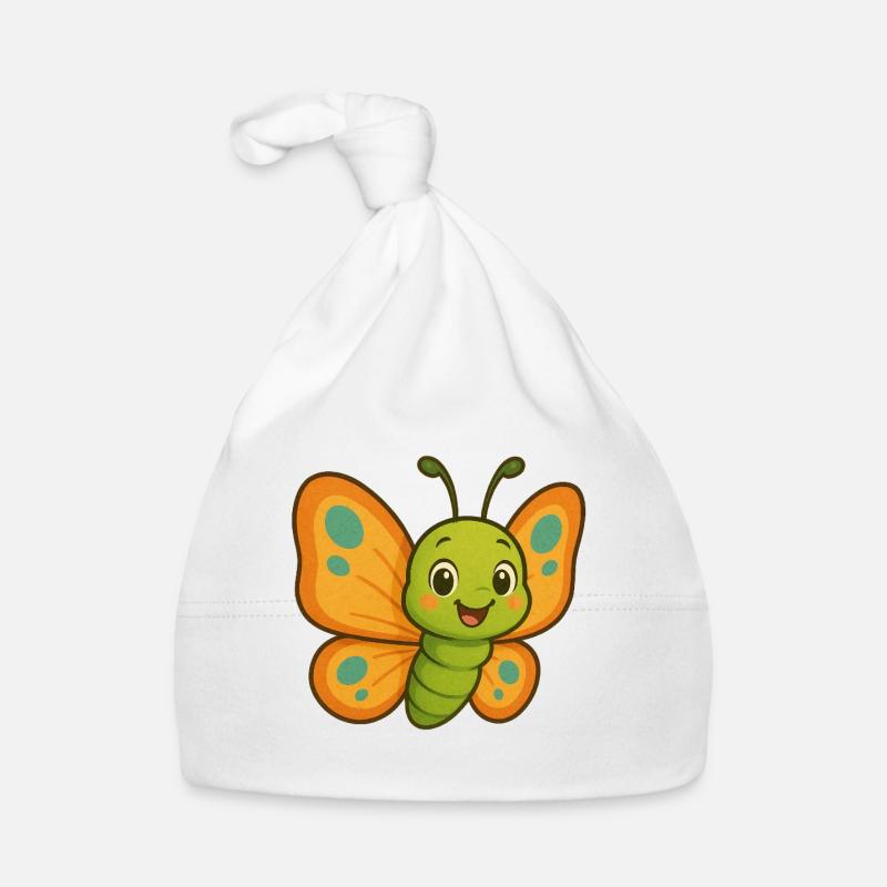 Conception de dessin animé papillon Bonnet bio Bébé