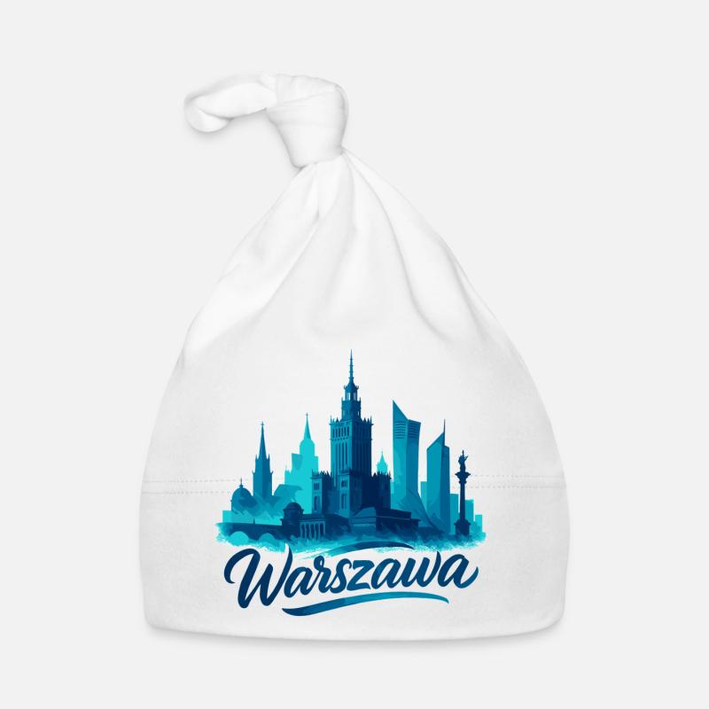 Varsovie Warszawa Capitale Pologne Cadeau Bonnet bio Bébé