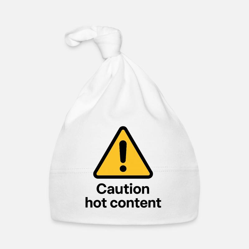 Hot Content Warning Organic Baby Cap