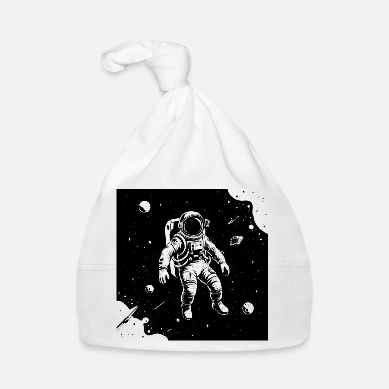 Astronaute de l’espace dans le ciel lunaire Bonnet bio Bébé
