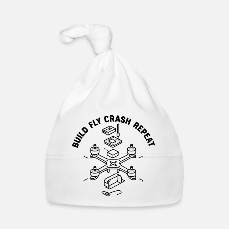 Aircraft Construction Drones Design - Organic Baby Cap - white
