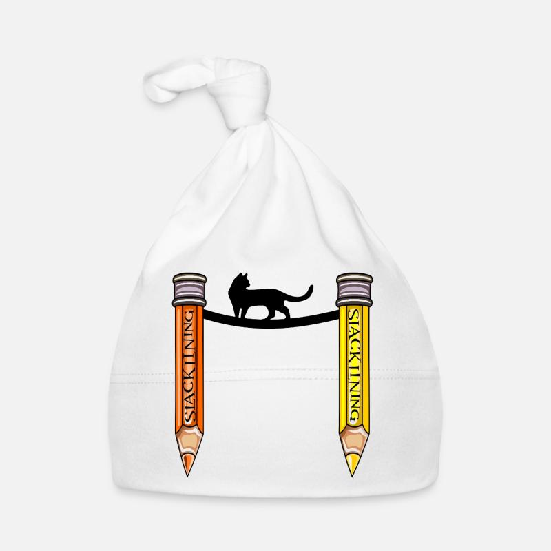 BALANCING SLACKLINING CAT Organic Baby Cap