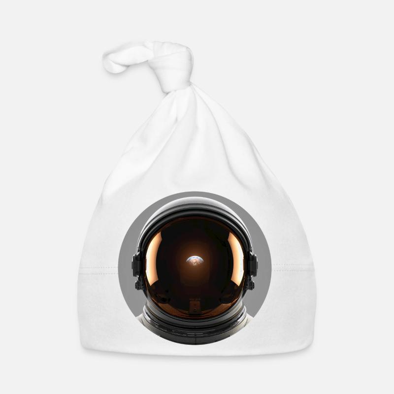 Earth view in a spacesuit Organic Baby Cap