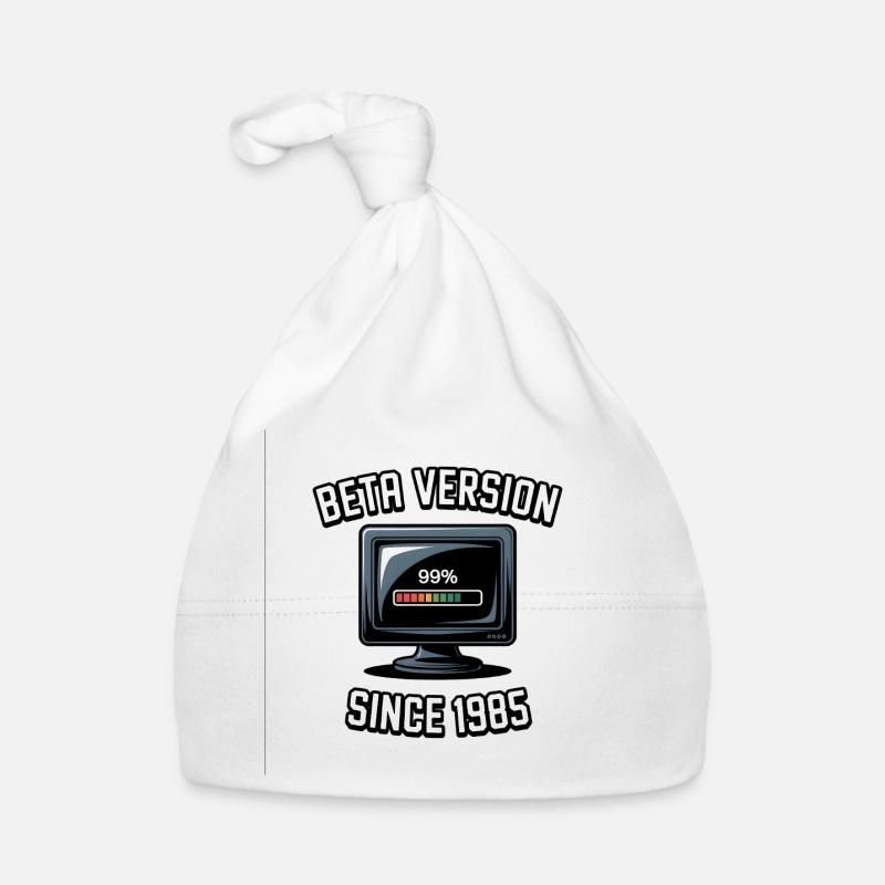 Retro Computer Progress Design Organic Baby Cap