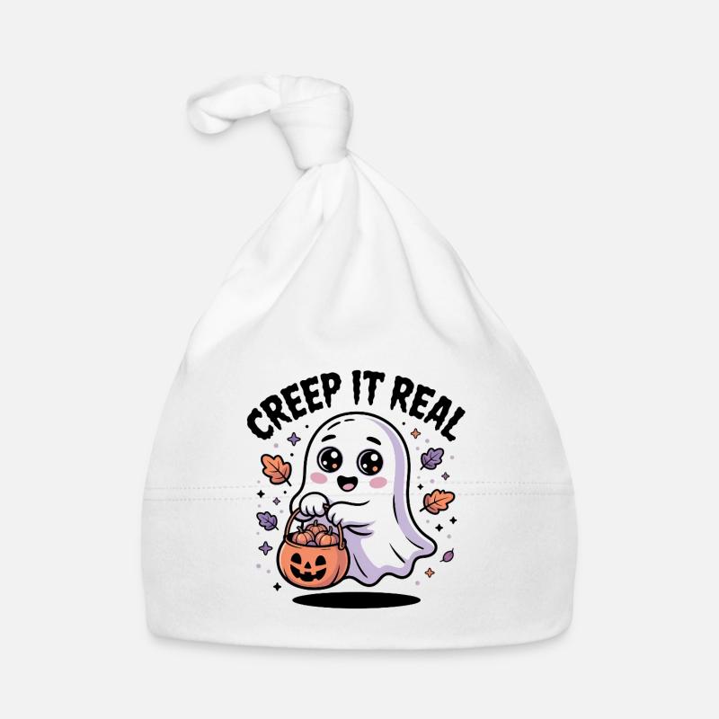 Creep It Real Cute Ghost Organic Baby Cap