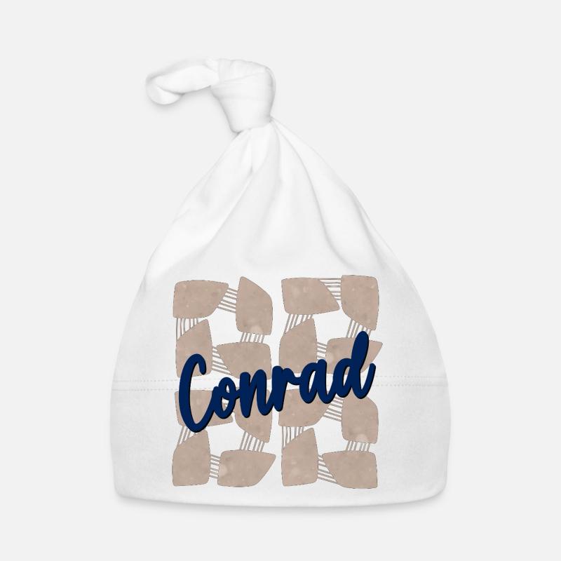NAME DAY NAME CONRAD Organic Baby Cap