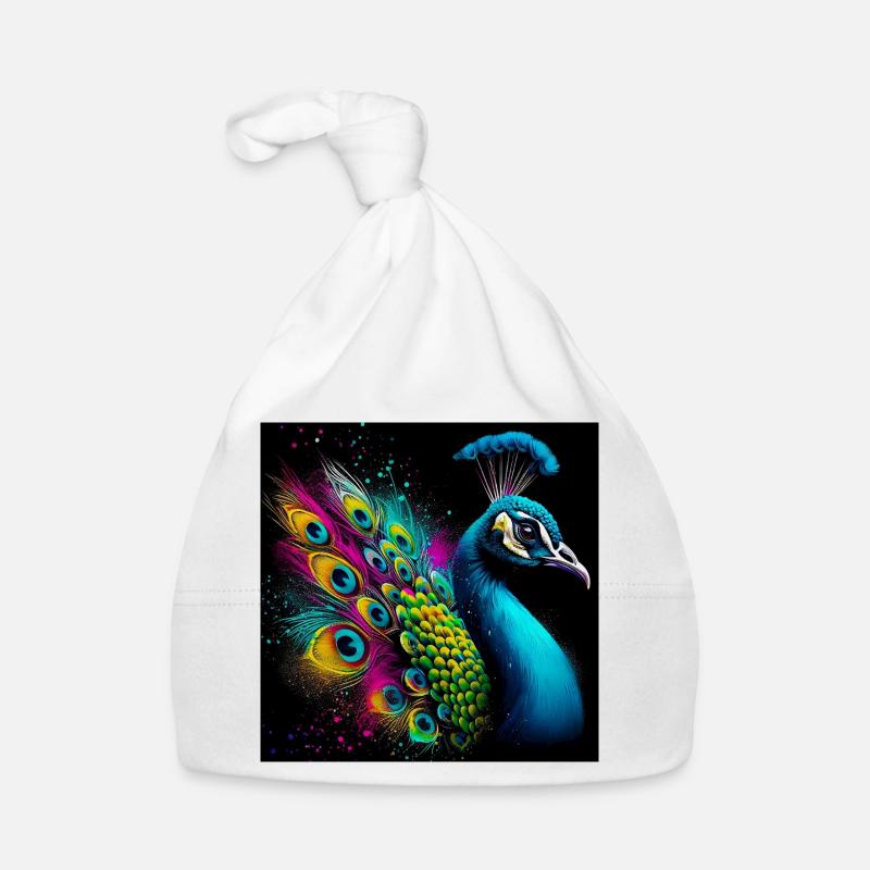 peacock Organic Baby Cap