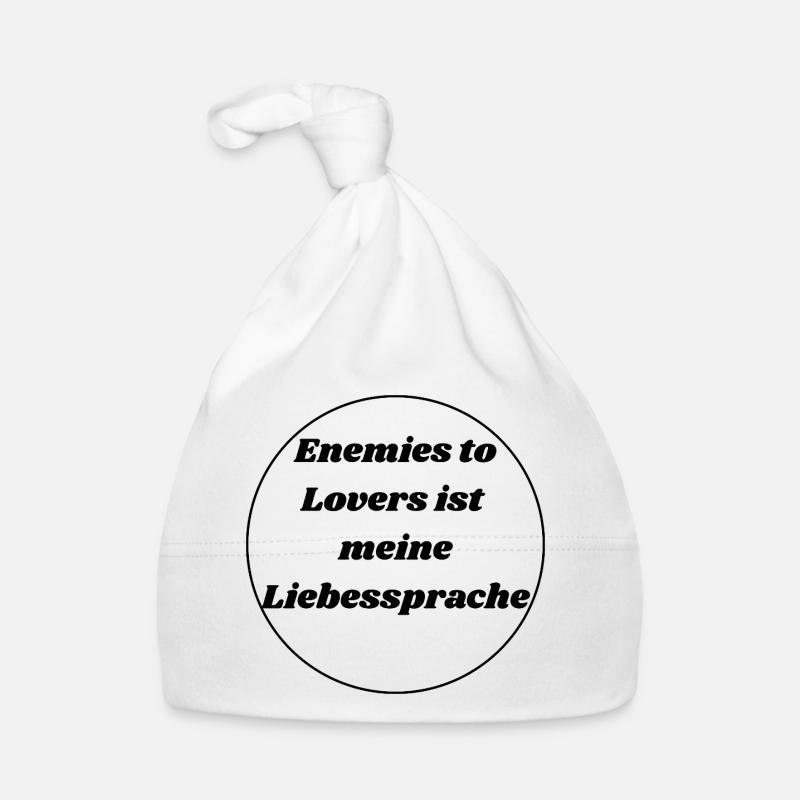 Enemies to Lovers est mon langage d’amour - Bonnet bio Bébé - blanc