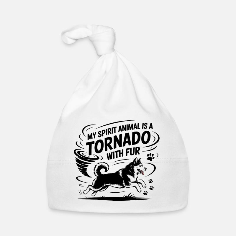 Mein Geisttier ist ein Tornado mit Fellhund Baby Bio-Mütze