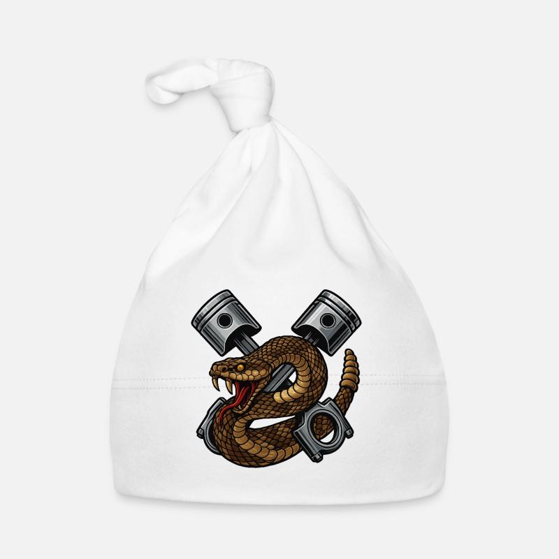 Serpent avec Pistons, Rétro Bonnet bio Bébé