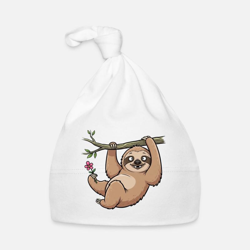 Faultier Baby Bio-Mütze