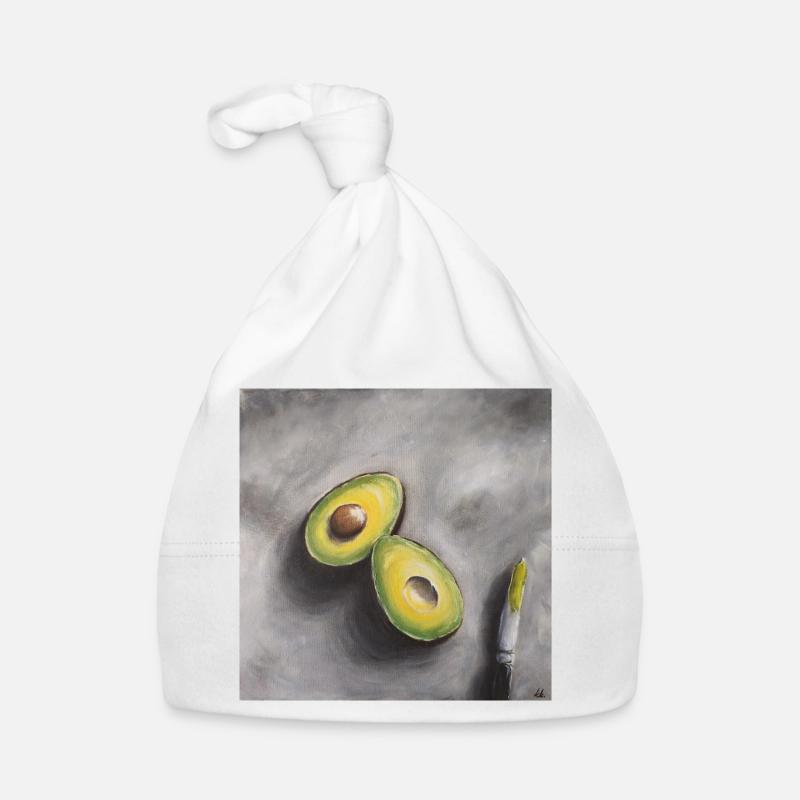 Illustration minimaliste de tranche d’avocat Bonnet bio Bébé