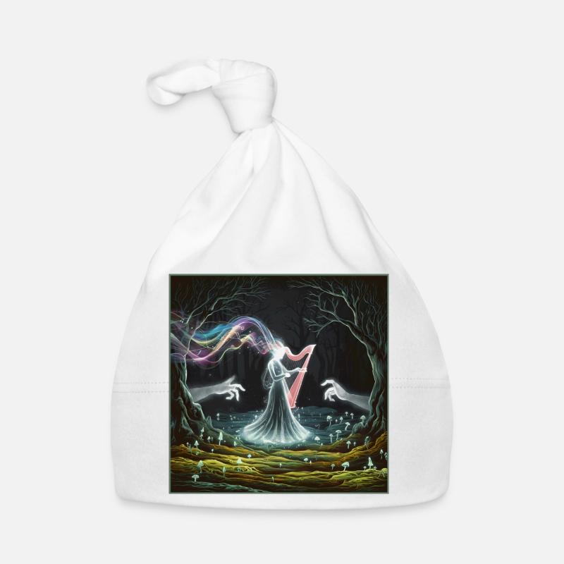 Conception de la sorcière de la harpe de la forêt enchantée Bonnet bio Bébé