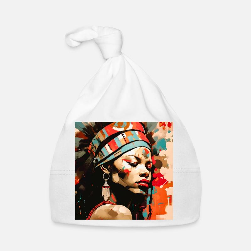 Porträt Afro Stammeskunst Design Baby Bio-Mütze