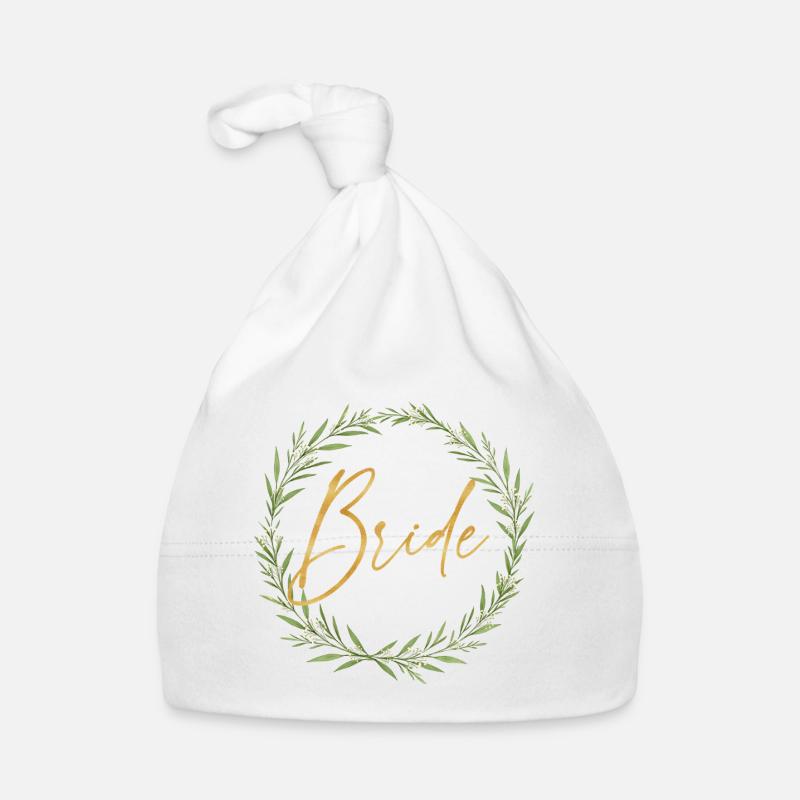 Elegantes Team Bride - Design mit Lorbeerkranz Baby Bio-Mütze