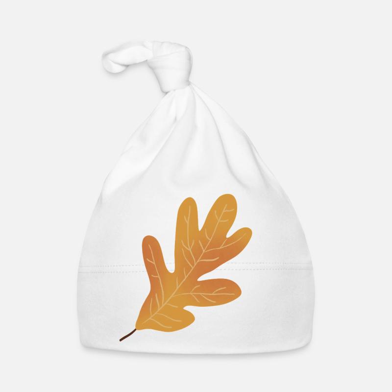 Illustration de feuille de chêne d’automne Bonnet bio Bébé