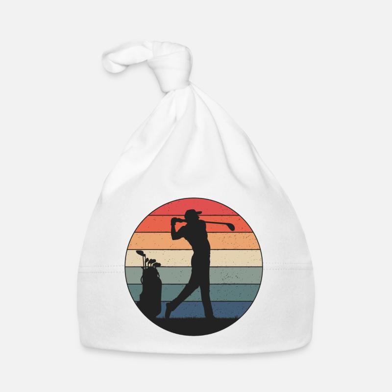 Golfer hits just right Organic Baby Cap
