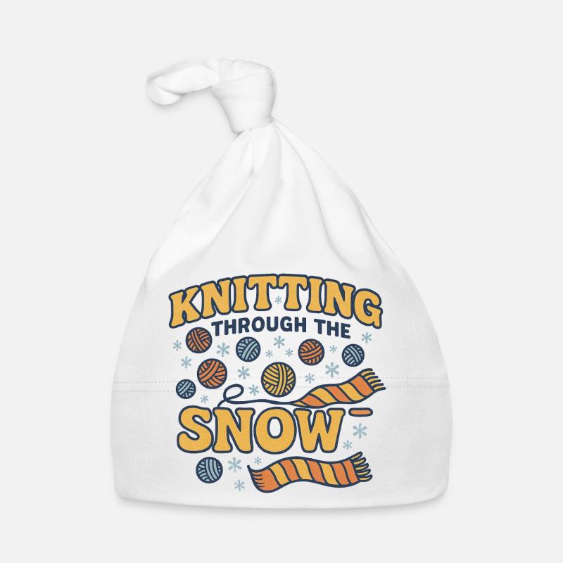 Knitting Through the Snow Winter Design Organic Baby Cap