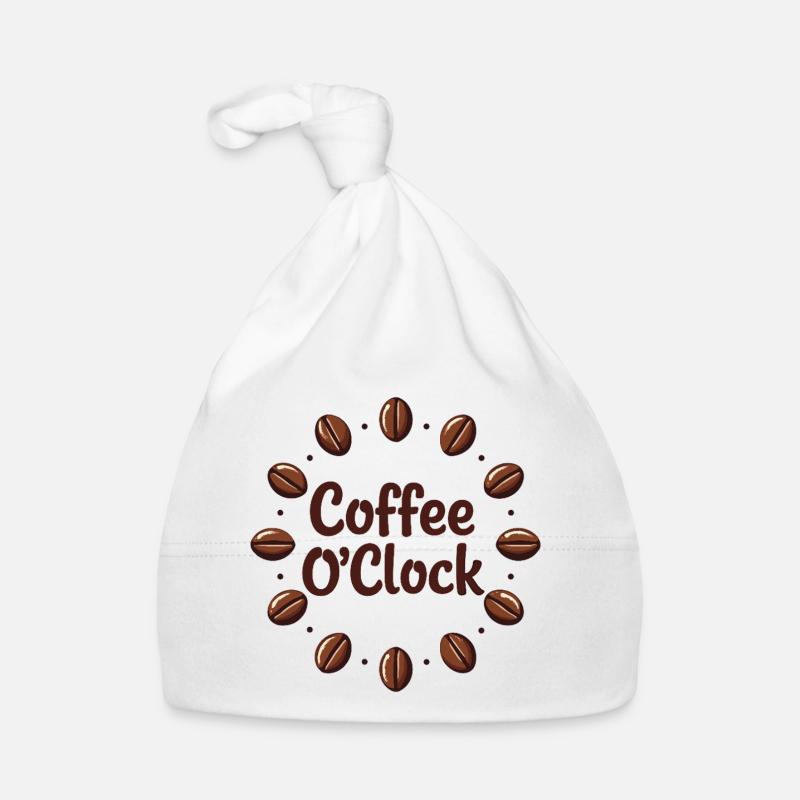 Conception de rêve de café avec le thème Coffee O'Clock Bonnet bio Bébé