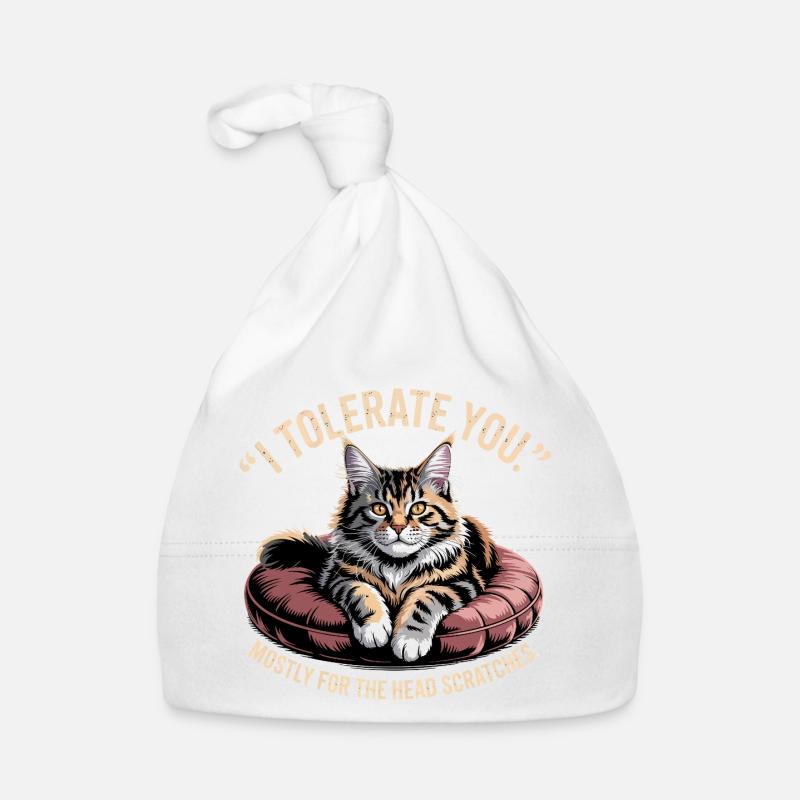 Tête Gratter Chat Bonnet bio Bébé