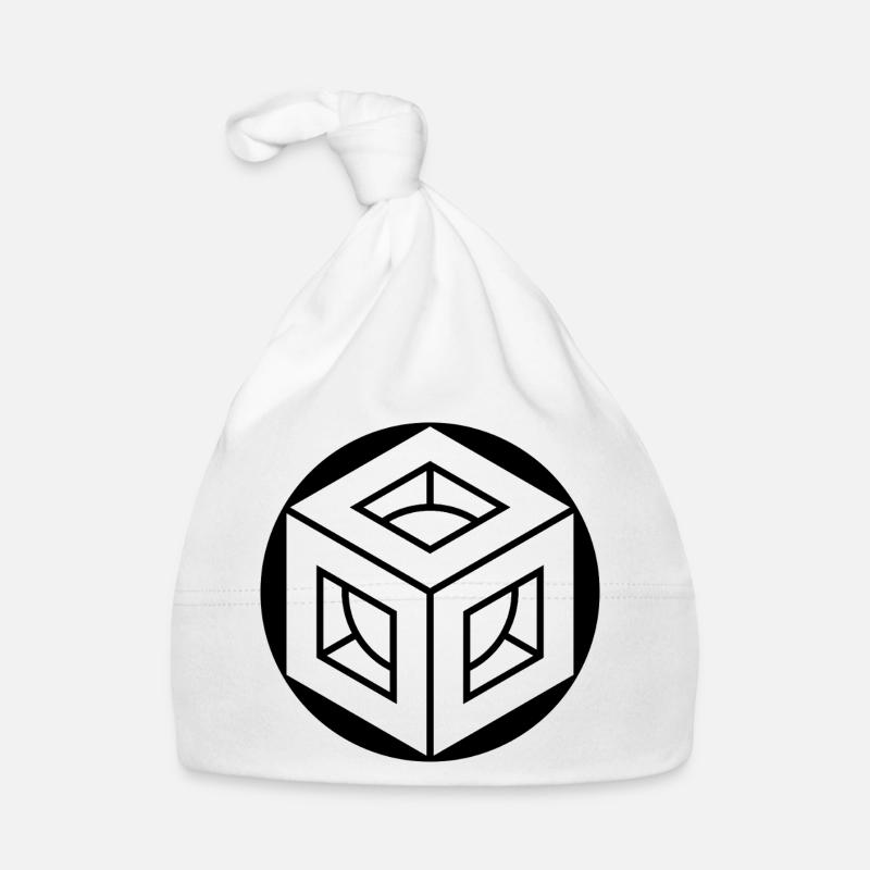 Design du crop circle cube de Metatron Bonnet bio Bébé