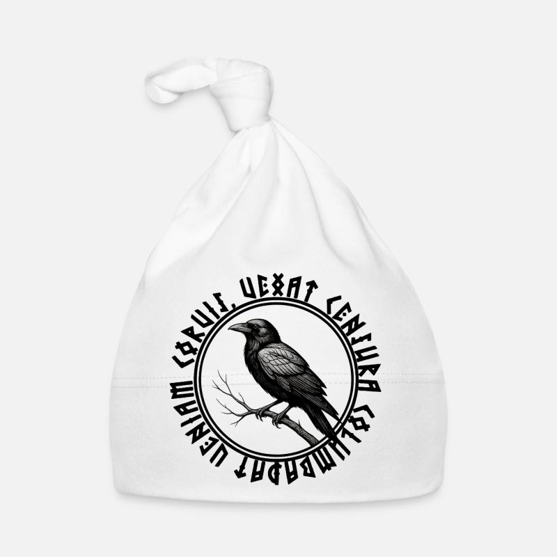 Corbeau mystique - Bonnet bio Bébé - blanc