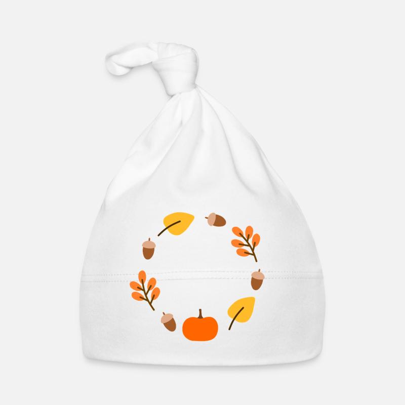 Conception de cercle de forêt d’automne Bonnet bio Bébé