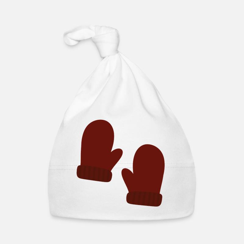 Cozy Winter Mittens Illustration Organic Baby Cap
