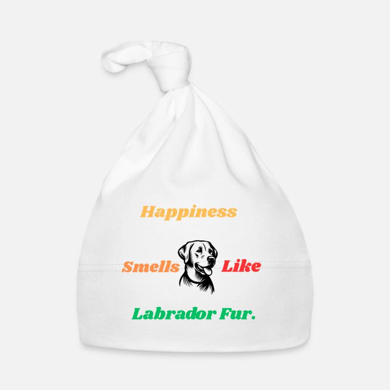 Citation sur le bonheur de la fourrure de Labrador Bonnet bio Bébé
