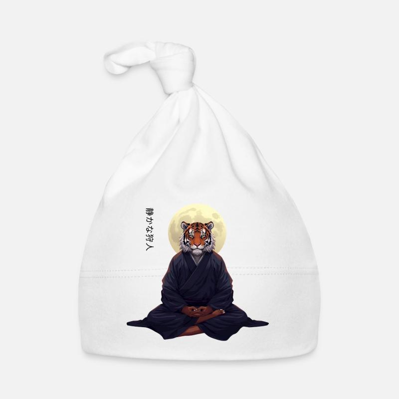 Tiger Monk – Sumi-e Zen Kunst Strength Within Baby Bio-Mütze