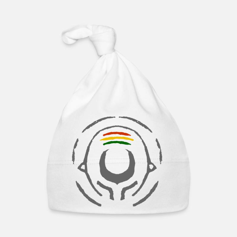 Abstract Reggae Circle Pattern Organic Baby Cap