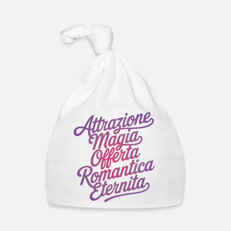 Romantic Design with Magic Effect - Organic Baby Cap - white