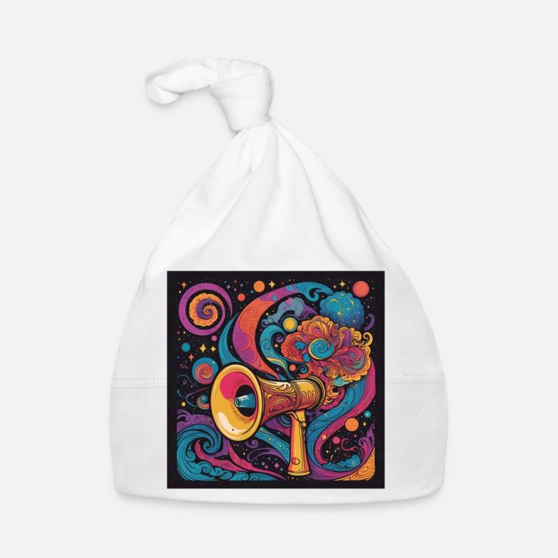Psychedelic Exploration with Space Speaker Organic Baby Cap