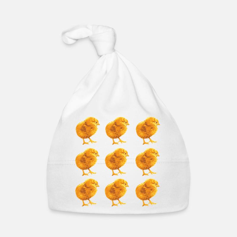 Chick Pattern for Spring and Nature Organic Baby Cap