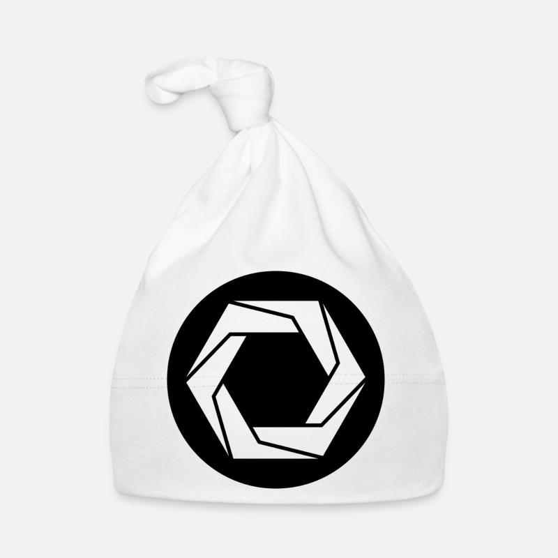 Symbole d’ouverture géométrique - Bonnet bio Bébé - blanc