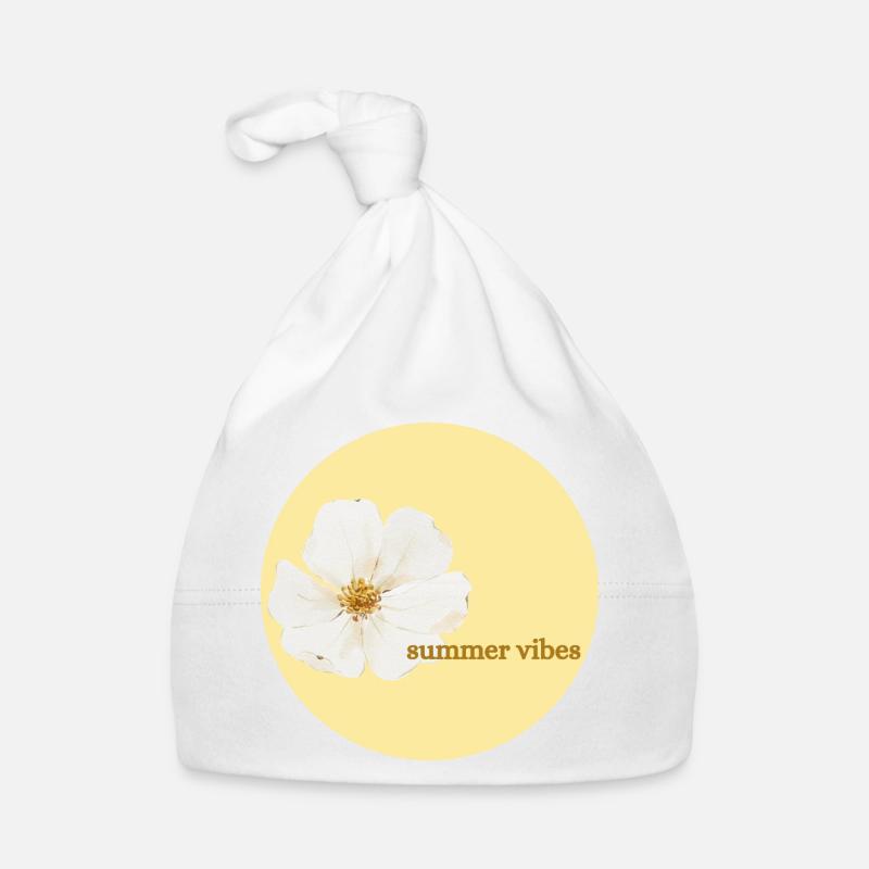 Summer Vibes Blossoms Design Organic Baby Cap
