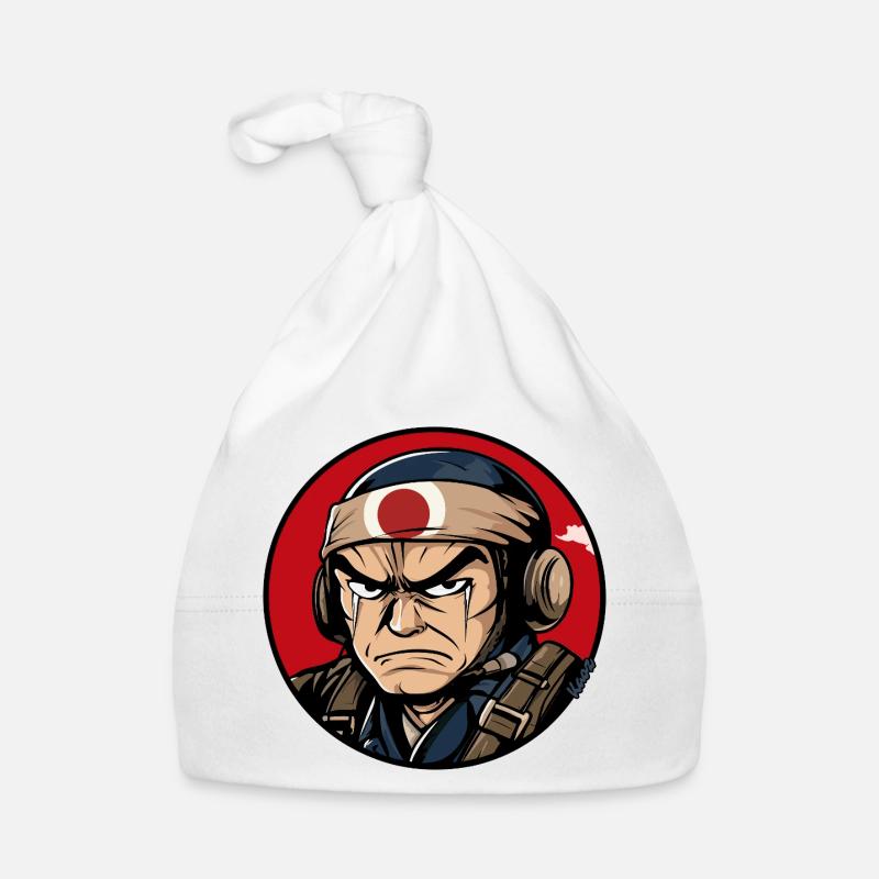 Guerrier Samouraï Dessin Animé Bonnet bio Bébé