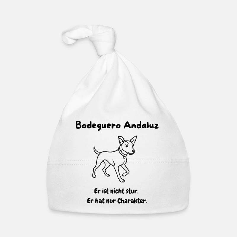 Modernes, minimalistisches Bodeguero-Motiv Baby Bio-Mütze