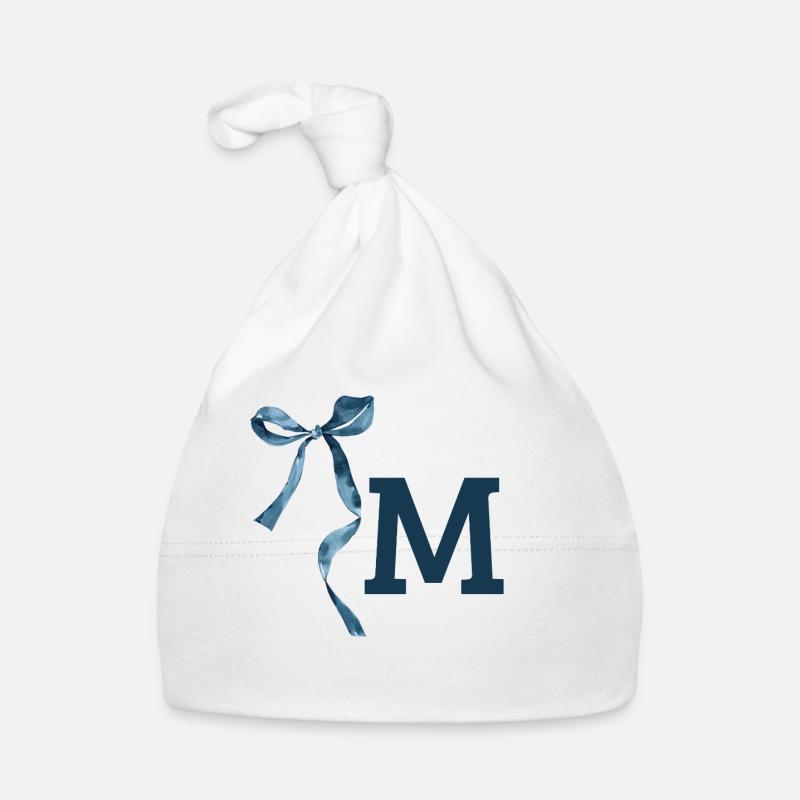 Monogram m gift idea Organic Baby Cap