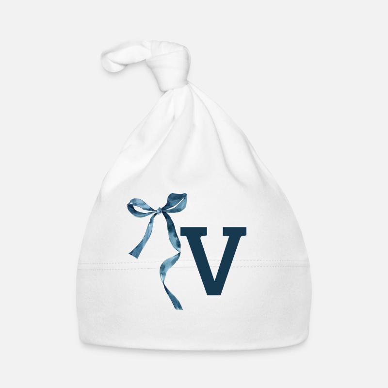 Monogramme v idée cadeau  Bonnet bio Bébé