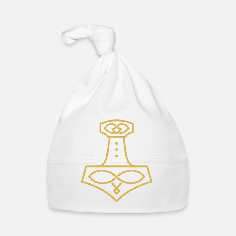 Thor’s Hammer Mjölnir – Edles nordisches Symbol Baby Bio-Mütze