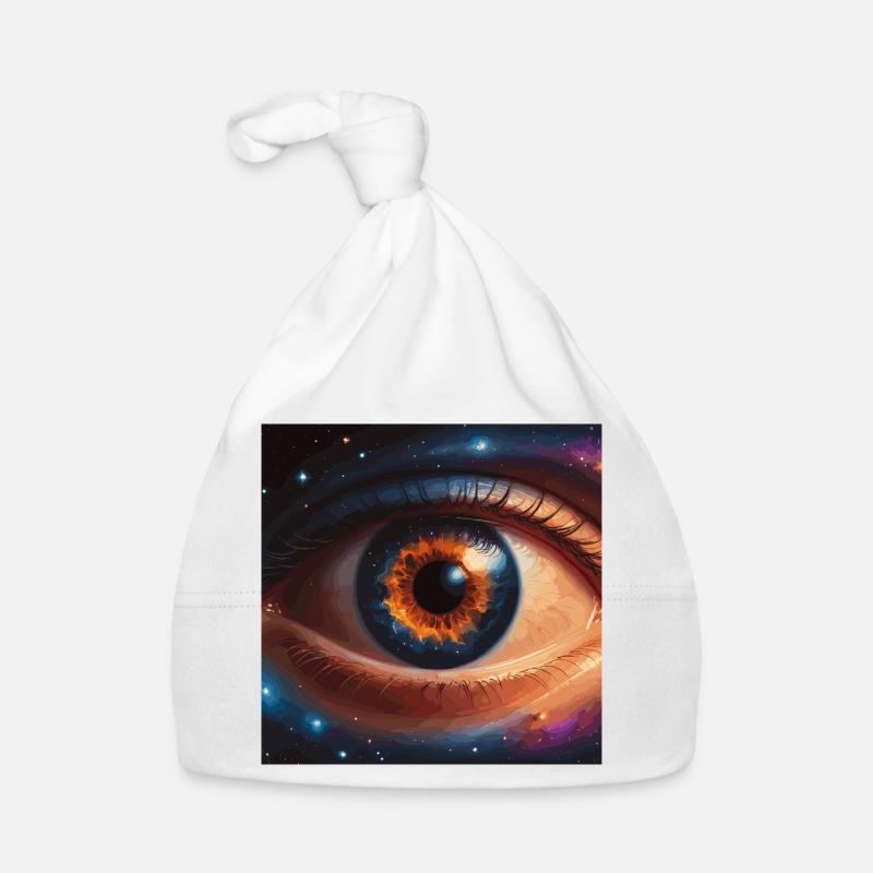 Cosmic Eye with Starry Sky Organic Baby Cap