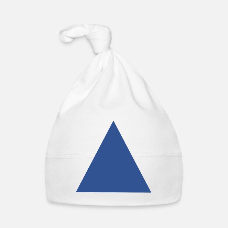 Abstract Blue Triangle Pattern Organic Baby Cap