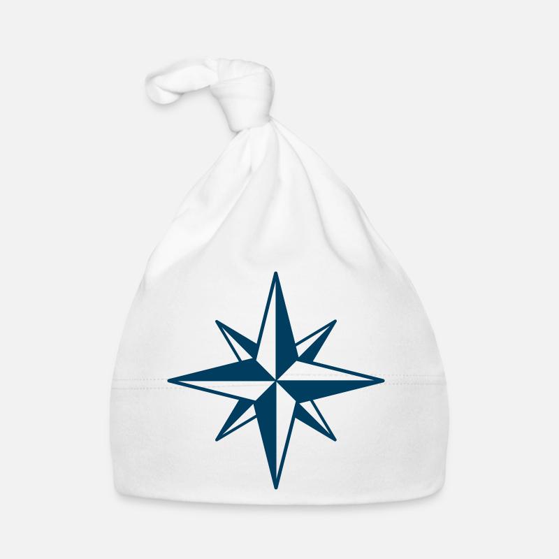 Compass Rose Symbol Design Organic Baby Cap