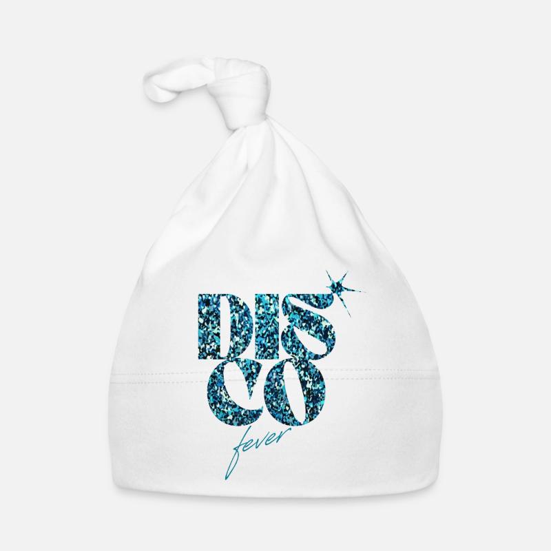 Glitter Disco Fever Blue Design Organic Baby Cap